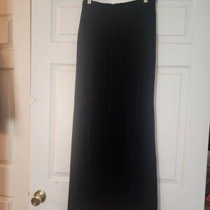PATRICIA MOSS women's skirt. Vintage. Maxi Black velvet Rayon/Silk size 12 KOREA